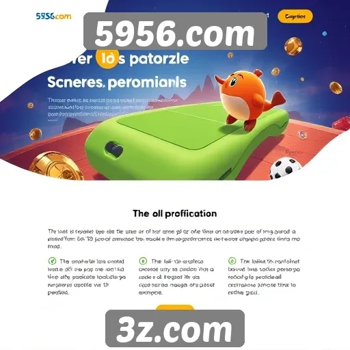 Experiência do usuário no site de jogos 5956.com